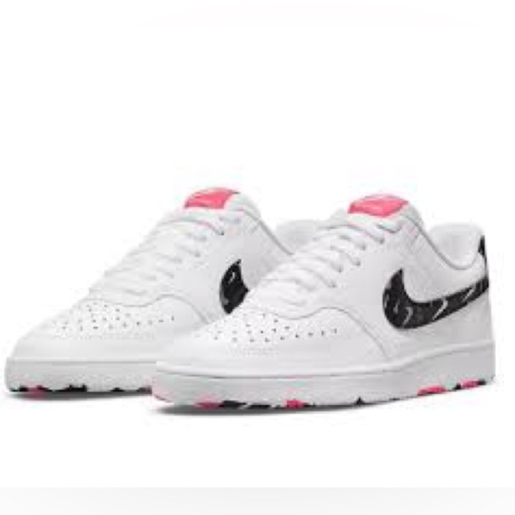 Nike Court Vision Low 'White Multi Swoosh' Women's Size 8.5 GUC - Picture 1 of 5